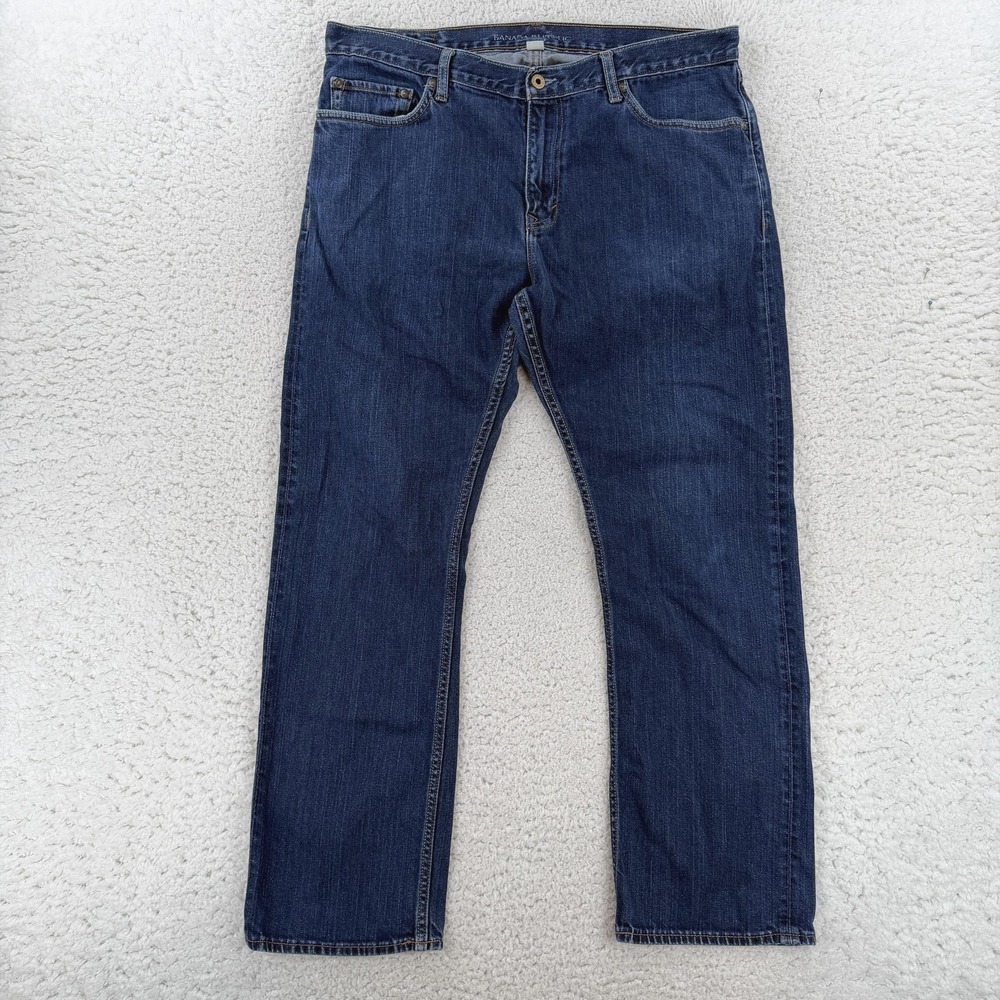 Banana Republic Vintage Straight Jeans Mens 36x32 Blue Denim Pants Y2K 90s